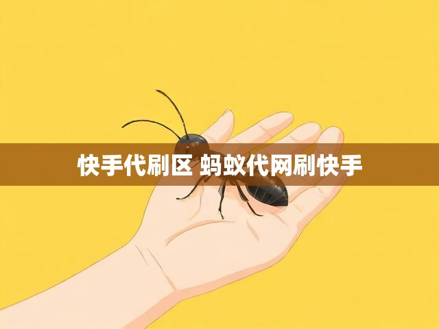快手代刷区 蚂蚁代网刷快手