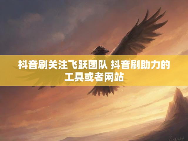 抖音刷关注飞跃团队 抖音刷助力的工具或者网站