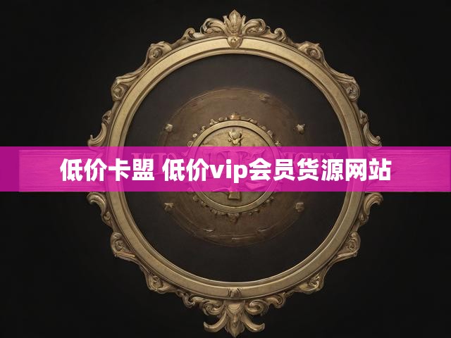低价卡盟 低价vip会员货源网站