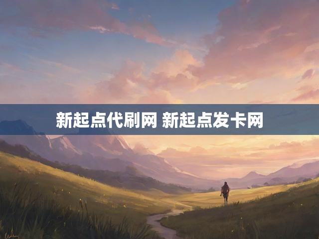 新起点代刷网 新起点发卡网
