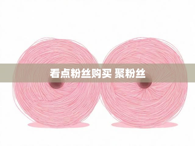 看点粉丝购买 聚粉丝