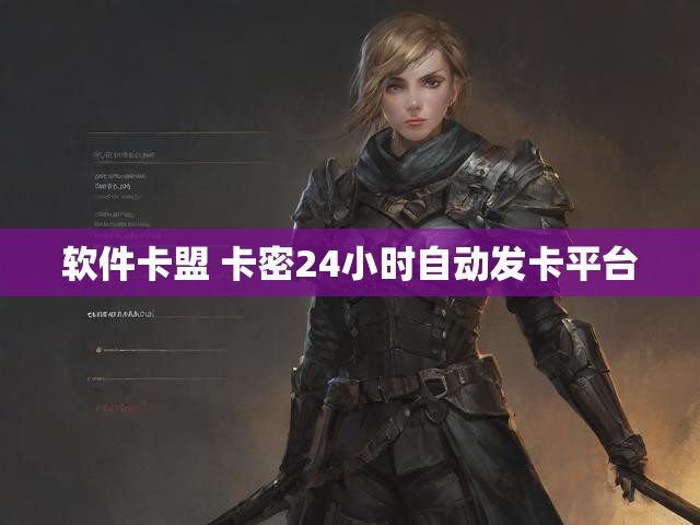 软件卡盟 卡密24小时自动发卡平台