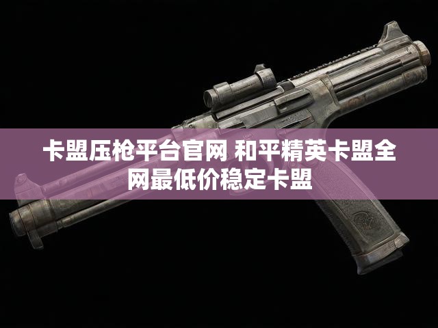 卡盟压枪平台官网 和平精英卡盟全网最低价稳定卡盟