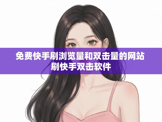 免费快手刷浏览量和双击量的网站 刷快手双击软件