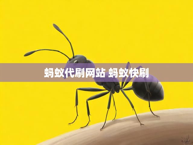 蚂蚁代刷网站 蚂蚁快刷