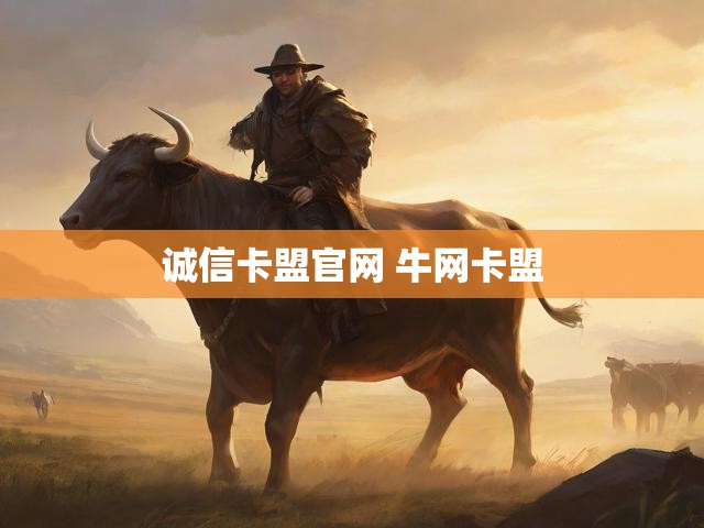 诚信卡盟官网 牛网卡盟