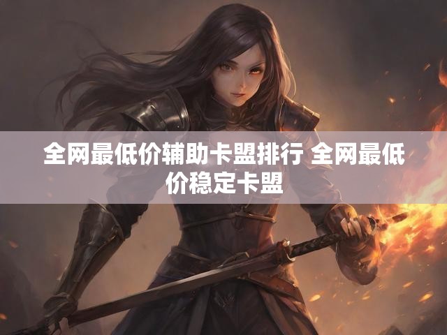 全网最低价辅助卡盟排行 全网最低价稳定卡盟