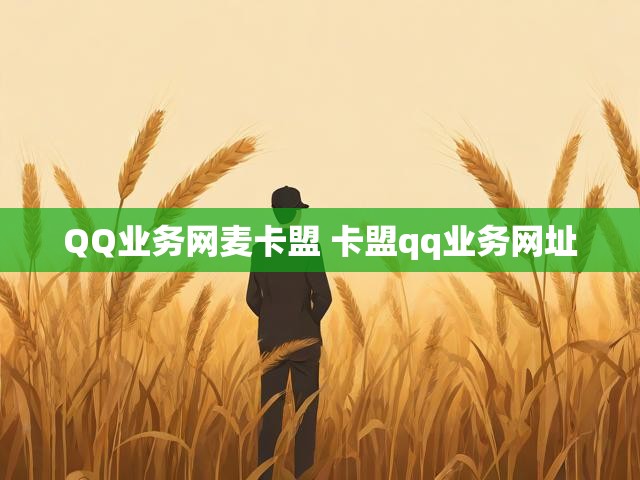 QQ业务网麦卡盟 卡盟qq业务网址