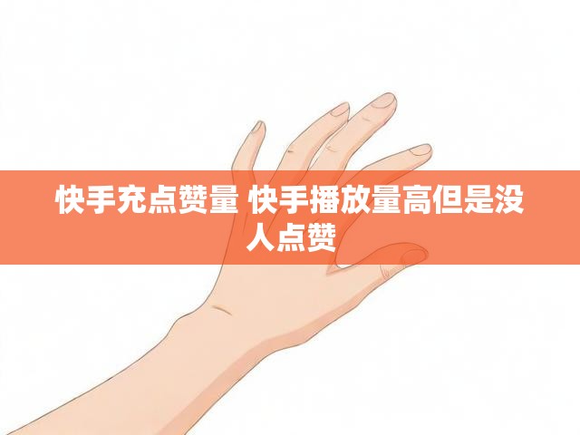 快手充点赞量 快手播放量高但是没人点赞