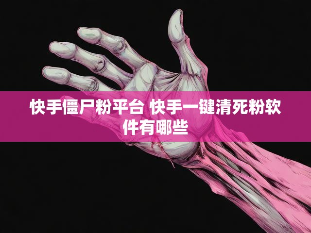 快手僵尸粉平台 快手一键清死粉软件有哪些