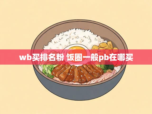wb买排名粉 饭圈一般pb在哪买