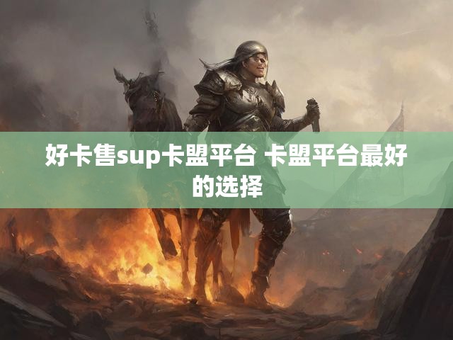 好卡售sup卡盟平台 卡盟平台最好的选择