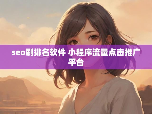 seo刷排名软件 小程序流量点击推广平台