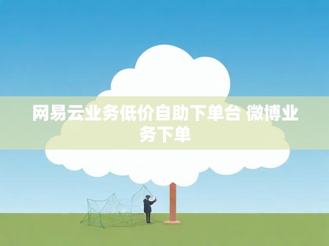 网易云业务低价自助下单台 微博业务下单