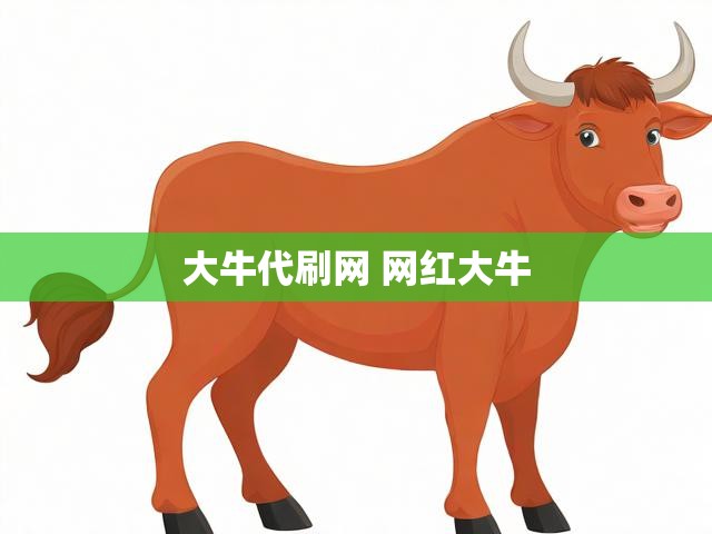 大牛代刷网 网红大牛