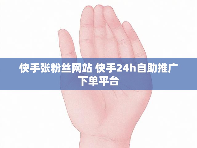 快手张粉丝网站 快手24h自助推广下单平台