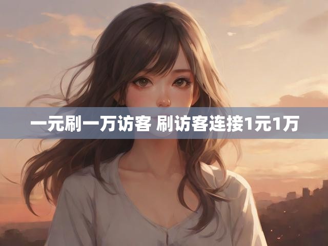 一元刷一万访客 刷访客连接1元1万