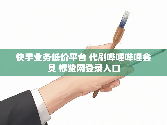 快手业务低价平台 代刷哔哩哔哩会员 标赞网登录入口