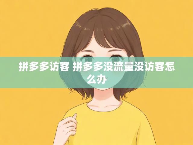 拼多多访客 拼多多没流量没访客怎么办