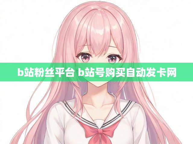 b站粉丝平台 b站号购买自动发卡网